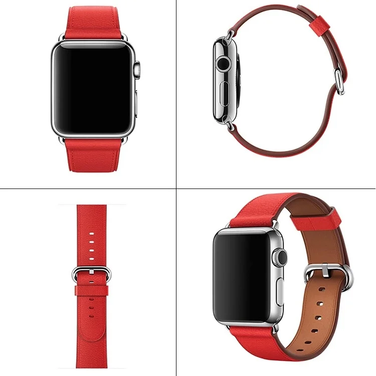 Ремешок для наручных часов Apple watch, ремешок 42 мм, 38 мм, версия тонкие кожаные correa, браслет, ремешок на запястье для наручных часов Iwatch серии 5/4/3/2/1