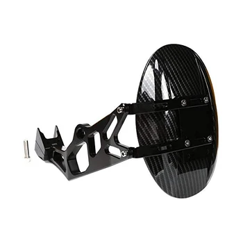 

(Black) Motorcycle Aluminum Carbon Fiber Rear Fender Splash Guard Mudguard Mud Dust Guard Fender Shield for Kawasaki Z1000 2010-