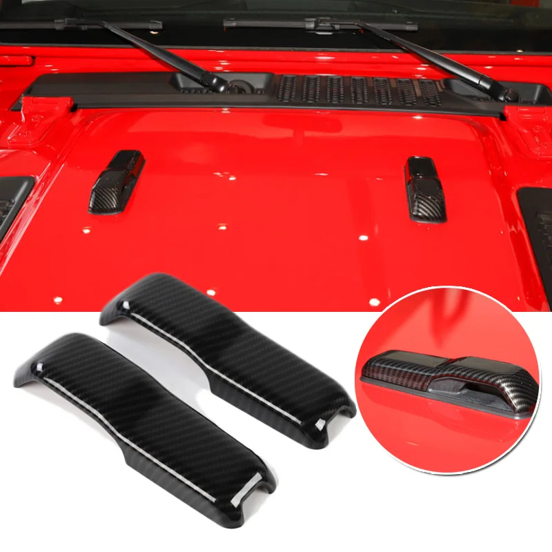 Углеродное волокно передняя отделка капота ABS для Jeep Wrangler JL- наклейка панель