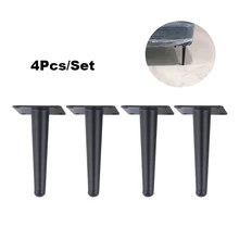 4 шт нержавеющие мебельные подставки из стали 15 см столы шкафы ноги диван кровать ТВ шкаф ноги с монтажными винтами черные прямые ноги