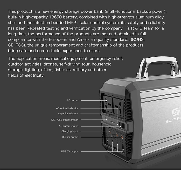 2019 Sungzu 93600mah High Capacity Camping Home Use Solar Energy Products Portable Solar Generator AC Power Charger