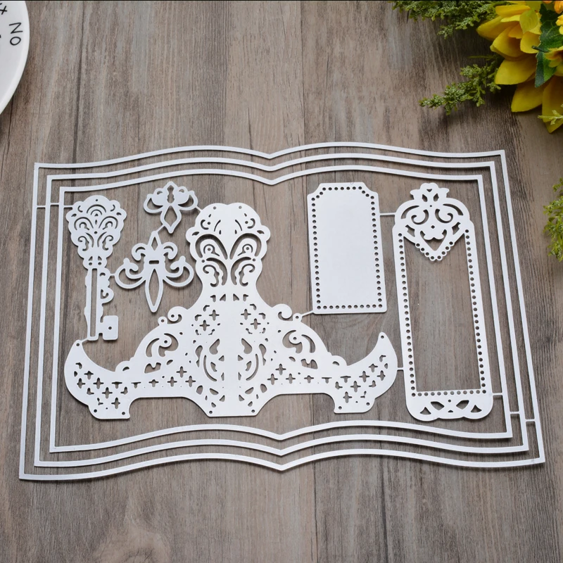 Books Metal Cutting Dies For DIY Scrapbooking Embossing Paper Cards