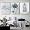 Scandinavian Flower Canvas Art Abstract Painting Print Feather Decoration Picture for Living Room Nordic Home Decor Wall Poster 1