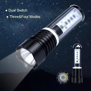 

New outdoor Three&Four Modes aircraft-grade aluminum safe stable light Tactical Military LED Flashlight Torch Flashlight JLY0805