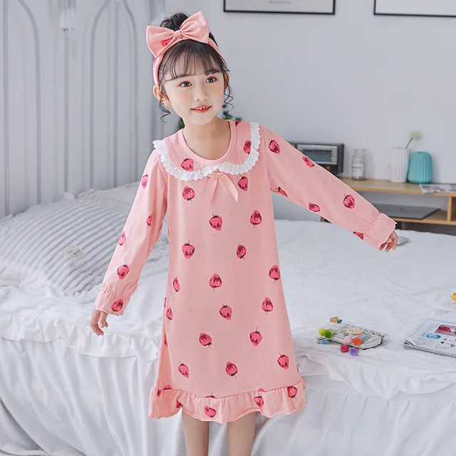 Mädchen Kinder Sommer Prinzessin Nachtwäsche Nachthemd Freizeit Kleid