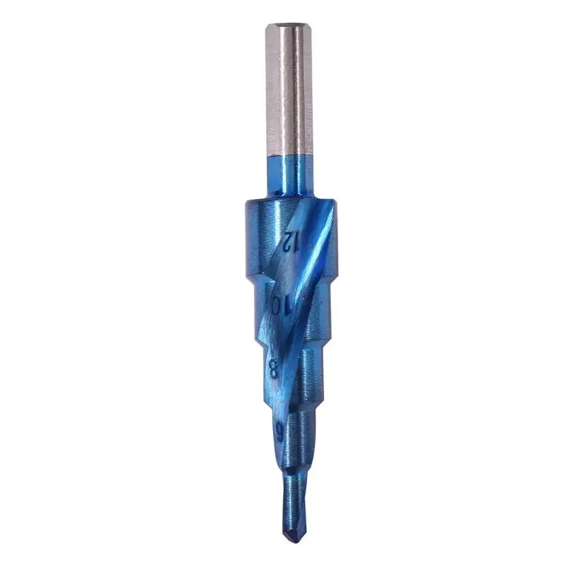 Треугольная ручка высокопрочная сталь, спиральное Рифленое синее нанопокрытие шарошечное буровое долото с резьбовой головкой - Цвет: 4-12