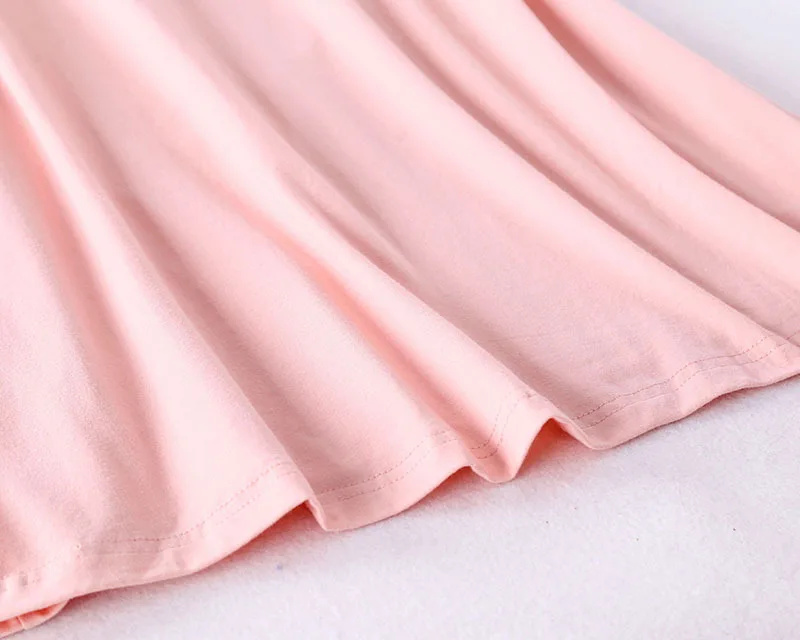 Nette Brief Druck Student Nachthemd Modale Baumwolle Kurzen Kleid Frische Brust Pad Nachtwäsche Frauen Sleep Lose Nachthemden – Detail 15