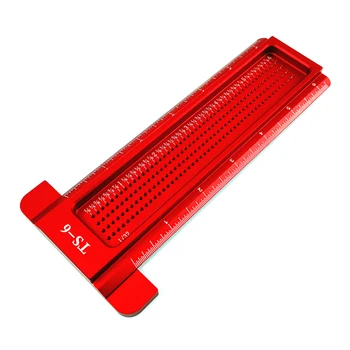 

Woodworking Scribe 260mm T-type Ruler Hole Scribing Gauge Aluminum Crossed Feet Woodworking Crossed-out Tool Measuring Tool