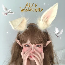 Original design simulation rabbit ear hairband hairpin cos plush rabbit animal ear Lolita