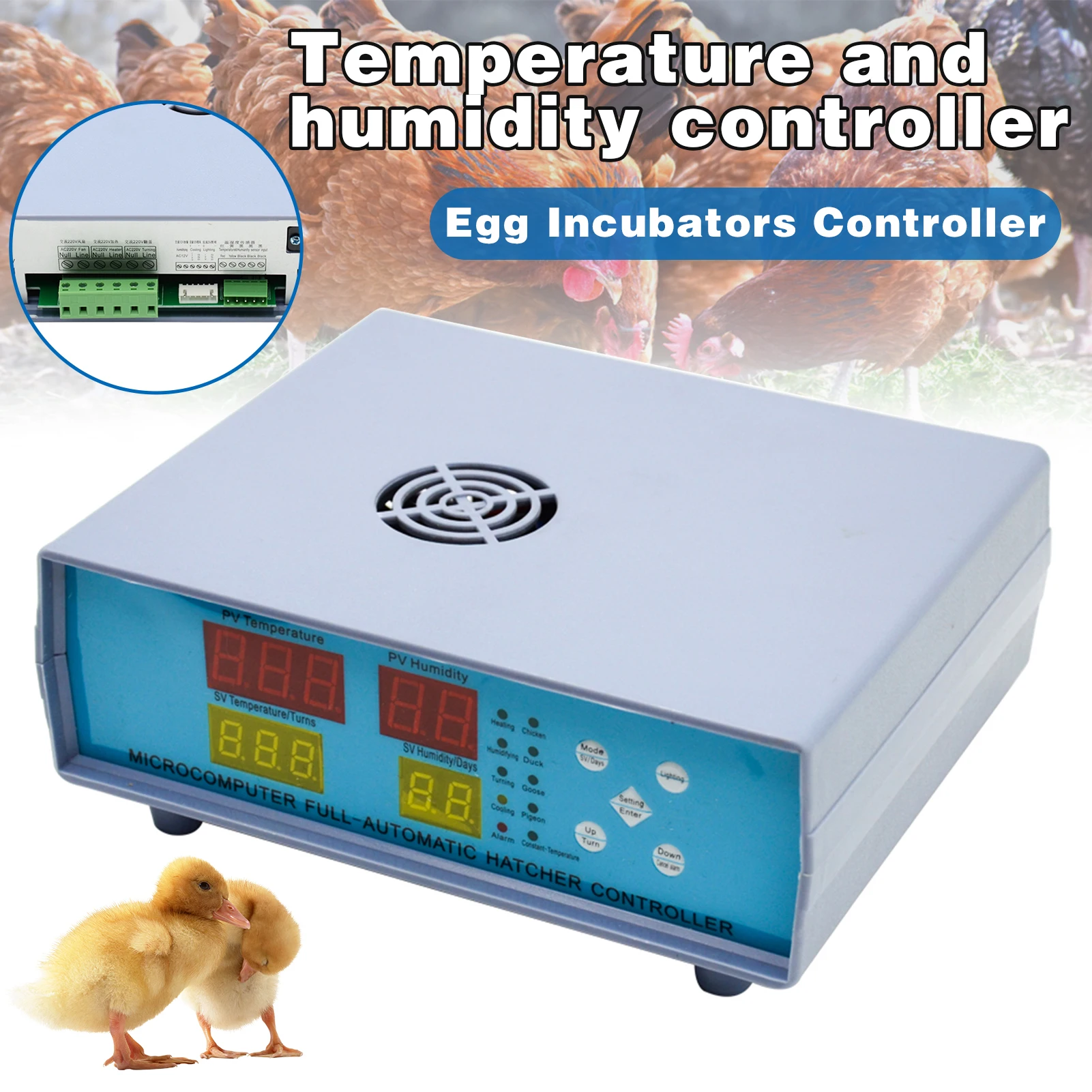 Egg Incubators Controller Onekey Incubation Temperature Humidity