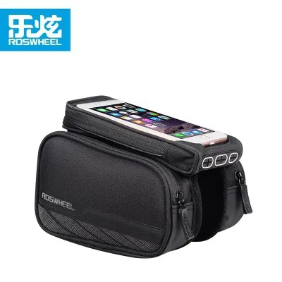 ROSWHEEL Bicycle shuang bian bao Mountain Bike Saddle Bag Bicycle GPS Upper Tube Bag Touch Screen Touch Control Mobile Phone Fro