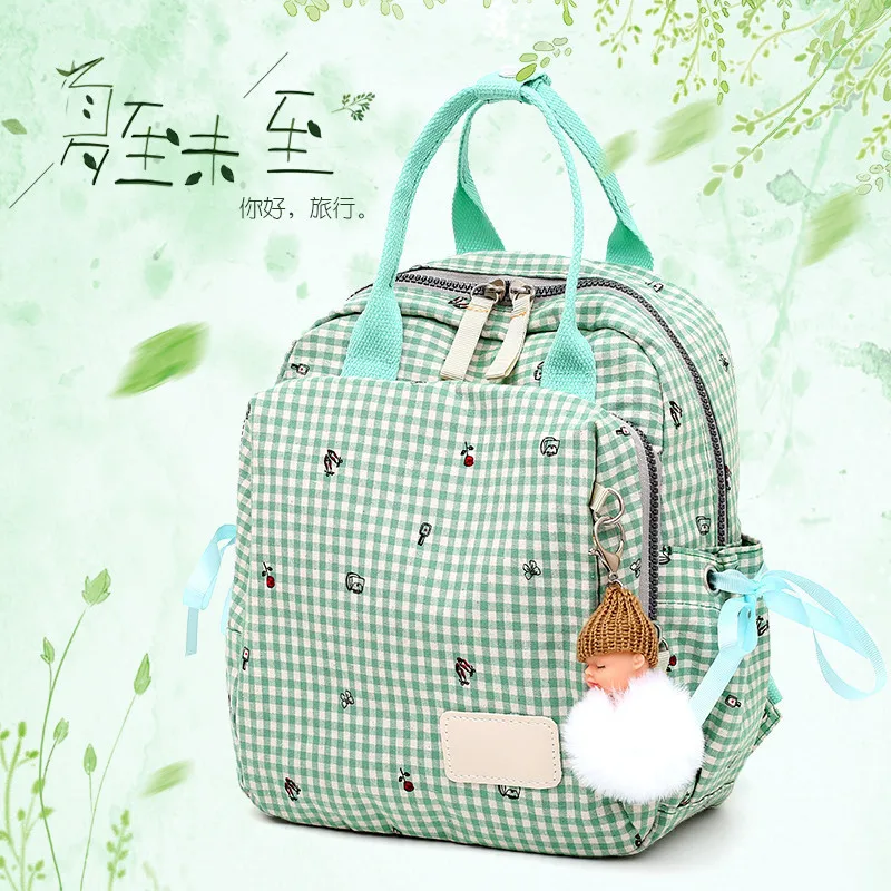 

College Style Hand Backpack New Style Korean-style Junior High School STUDENT'S School Bag Student Backpack Large Capacity Print