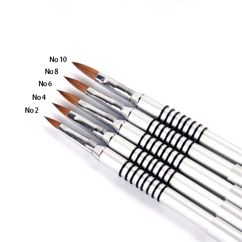 

2# 4# 6#8# 10# Kolinsky Sable Acrylic Brush Painting Flower Nail Art Brush DIY Nail Carving Powder Gel Drawing Rhinestone Pen