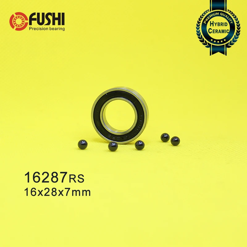 

16287 Hybrid Ceramic Bearing 16x28x7mm ABEC-1 (1 PC) Bicycle Bottom Hub 16287RS Si3N4 Ball Bearings 16287-2RS 6902/16-2RS