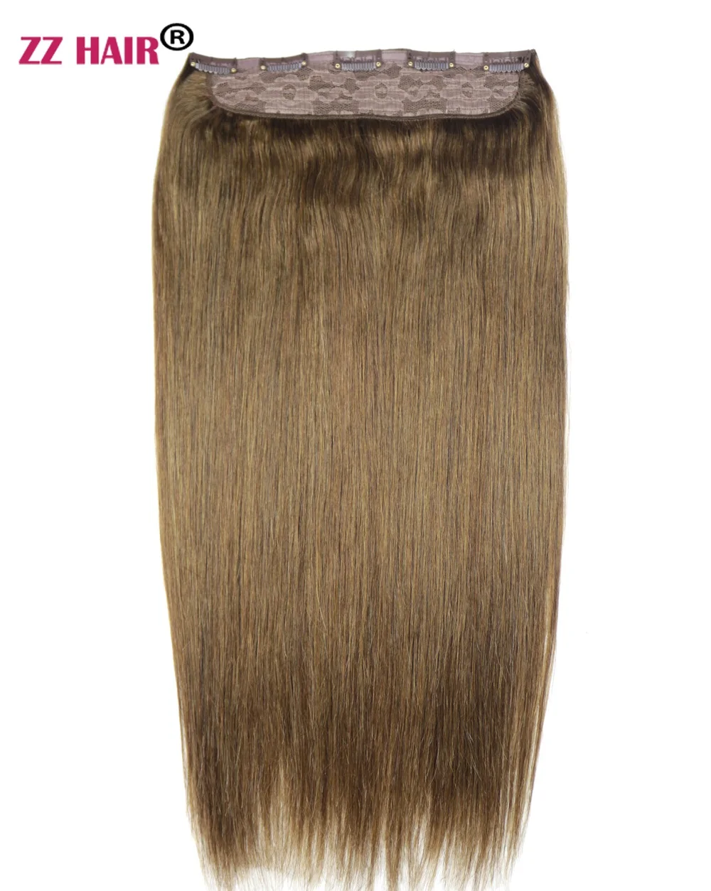 ZZHAIR 100 г-200 г 16 "-28" машинно сделанные волосы Remy один кусок набор 5 клипов в 100%