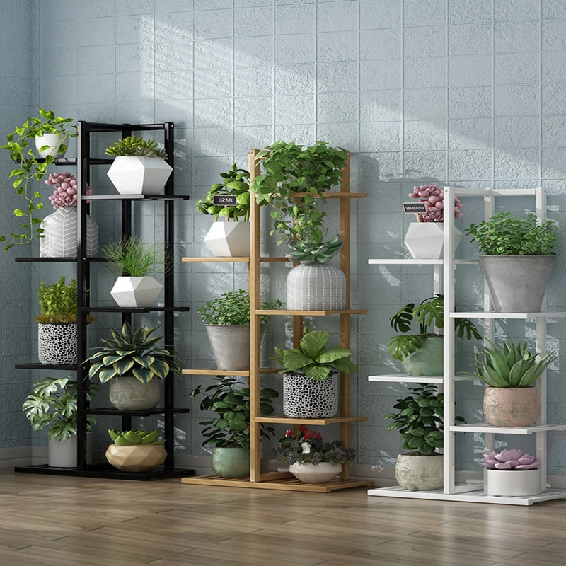 

The Is Full Of Meat A Living Room Solid Wood Green Luobei Ou Feng Landing Type Multi-storey Indoor Flower Several Flower Airs