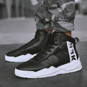 

Men's Fashion Casual Shoes High Top Sneaker 2019 Spring New Shoes High Quality Non-slip Walking Shoe classic shoes