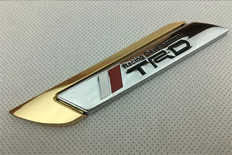 1 пара-2 шт 12 см* 2 см Высококачественная Металлическая Эмблема для машины TRD задний логотип наклейка логотипы черный золотой синий Красная надпись