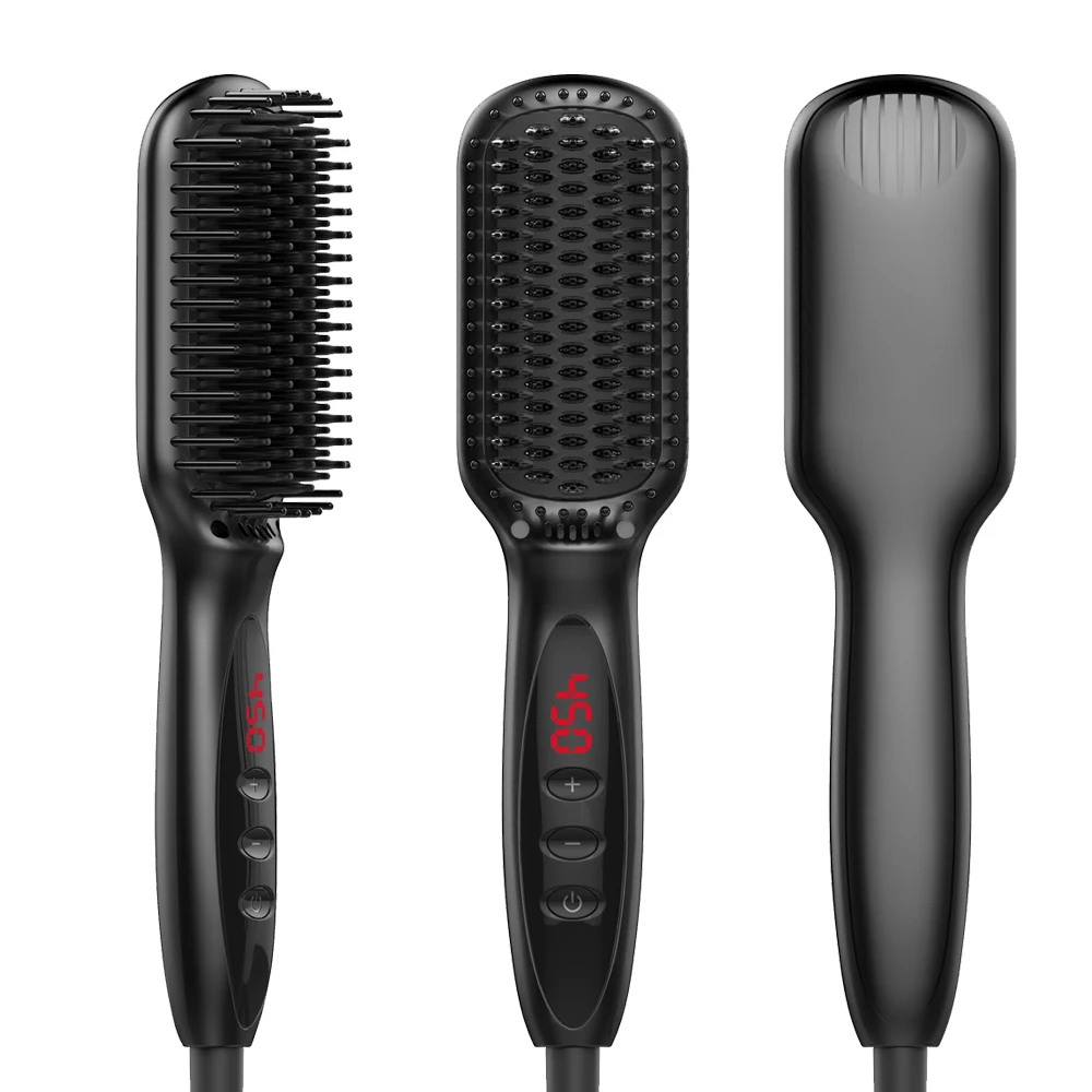 

Hair Straightener Beard Hair Straightener Flat Iron Comb For Beard Professional Women Comb Styling Tools