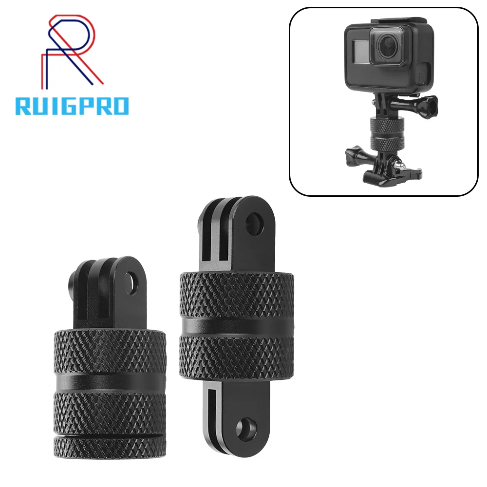 

RuigPro 360 Degree Swivel Rotating Aluminium Tripod Mount Adapter for GOPRO Hero 3+ 4 5 6 7 Session/Xiaomi Yi/SJ
