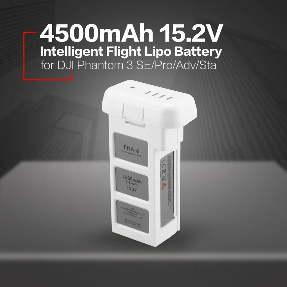 

4500mAh 15.2V 4S Intelligent Flight LiPo Battery with Safe Bag for DJI Phantom 3 SE Professional Advanced Standard RC Drone
