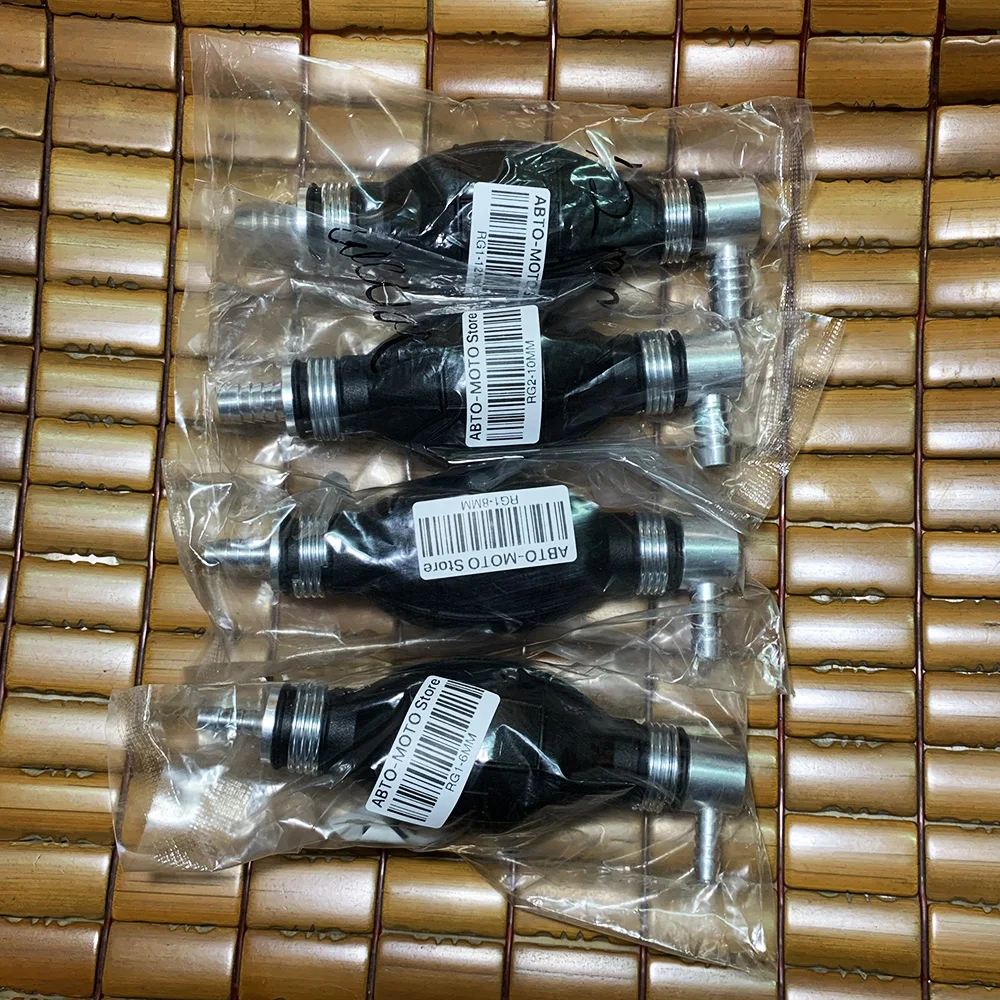 Резиновая груша для перекачки топлива с угловым штуцером (6мм/8мм/10мм/12мм) ручная