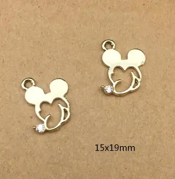 

Lot 30pcs Cartoon mickey head Metal Charms Jewelry Making Pendants Earrings