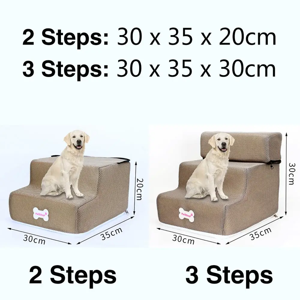 Собака лестница дом для собак дышащая противоскользящая Съемная кровать для домашних животных лестница для собак 2 ступеньки лестница для маленьких собак
