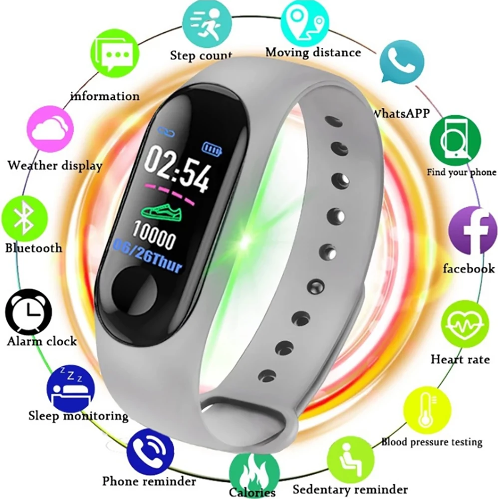 Reloj inteligente 2020 mujeres hombres Unisex Monitor de ritmo cardíaco rastreador de ejercicios inteligente para iPhone Samsung Android iOS WhatsApp VK|Relojes inteligentes| - AliExpress