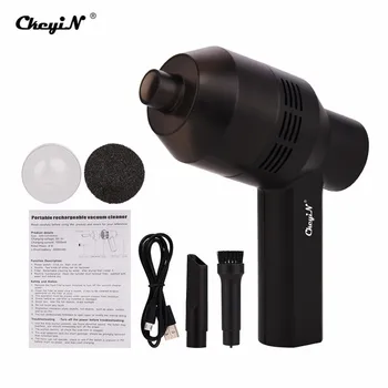 

CkeyiN New Rechargeable Car Auto Vacuum Cleaner Home Computer Keyboard Desktop Suction Cleaning Mini High Suction Aspirateur
