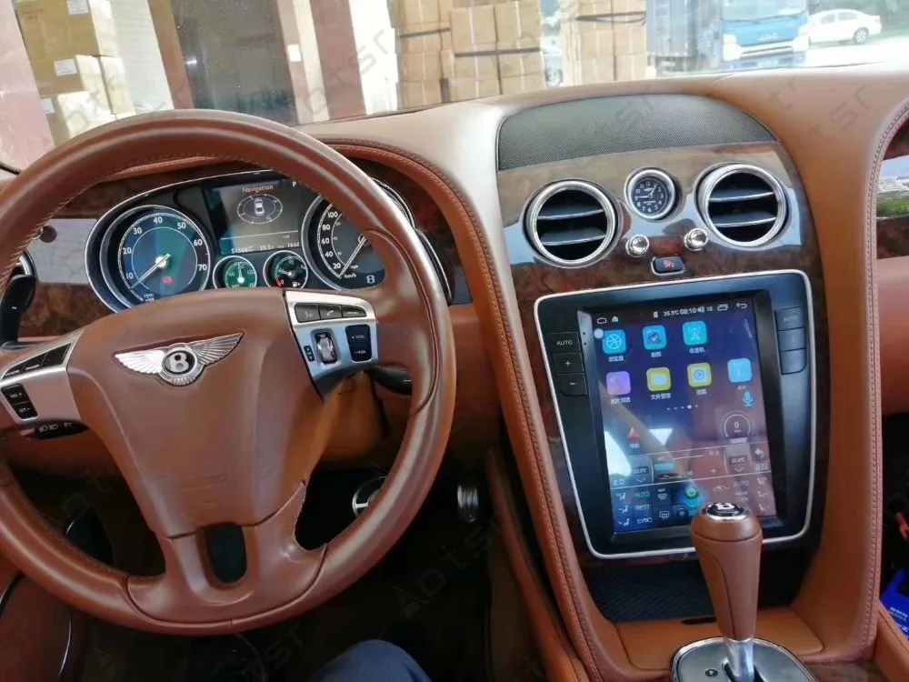 9,7 дюймов Android 8,1 Tesla Автомобильный мультимедийный gps Навигатор Радио Видео Аудио плеер для Bentley превышение скорости Supersport 2012