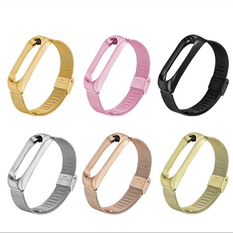 

Smart bracelet strap for for Xiaomi mi Band 3 4 Metal strap stainless steel bracelet steel wrist strap Smart Accessories 1sh