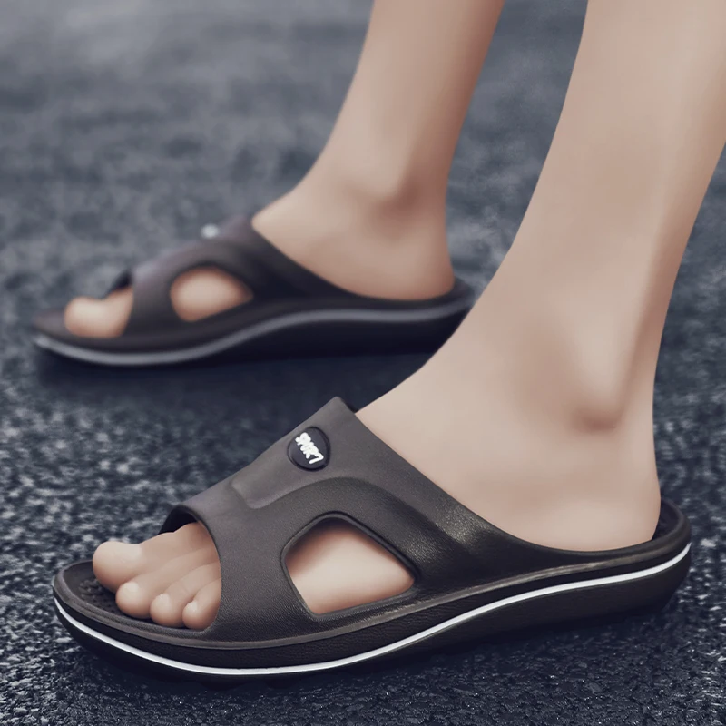 2020 Summer Slippers Men Flip Flops male Slippers Beach Sandals Slides  Antiskid Bathroom Casual Pantoffels Heren Zapatos Hombre|Slippers| -  AliExpress