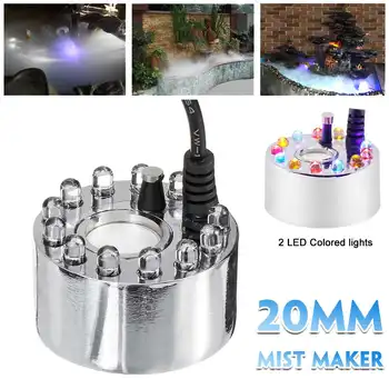 

12 Led Light Ultrasonic Humidifier Mist Maker Fogger Water Fountain Pond Atomizer Head Air Humidifier With US/EU Plug/ No plug