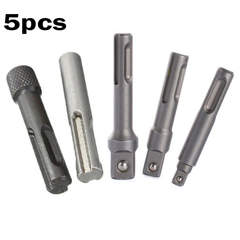 

1/4 3/8 1/2 SDS Plus Socket Driver Drill Bit Hex Shank Chuck Adapter Kit New