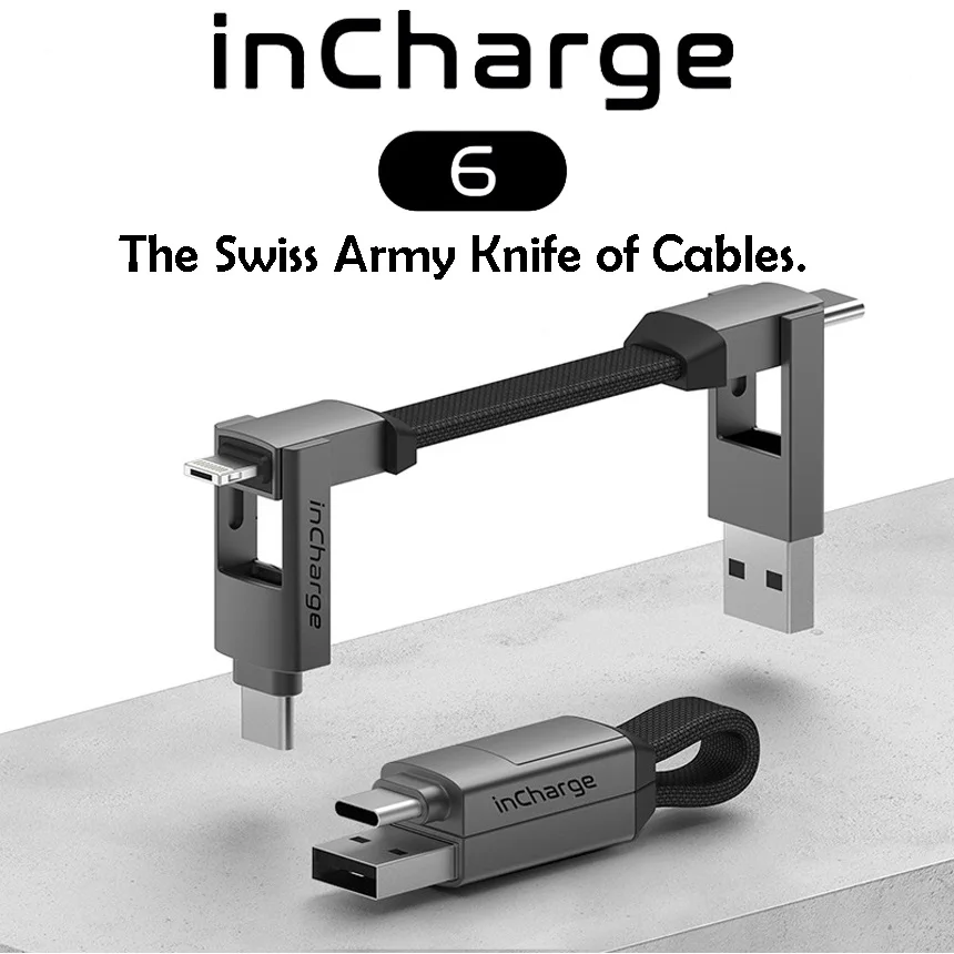 Кабель Incharge с 6 разъемами Lightning/Micro USB/USB-C | Мобильные телефоны и аксессуары