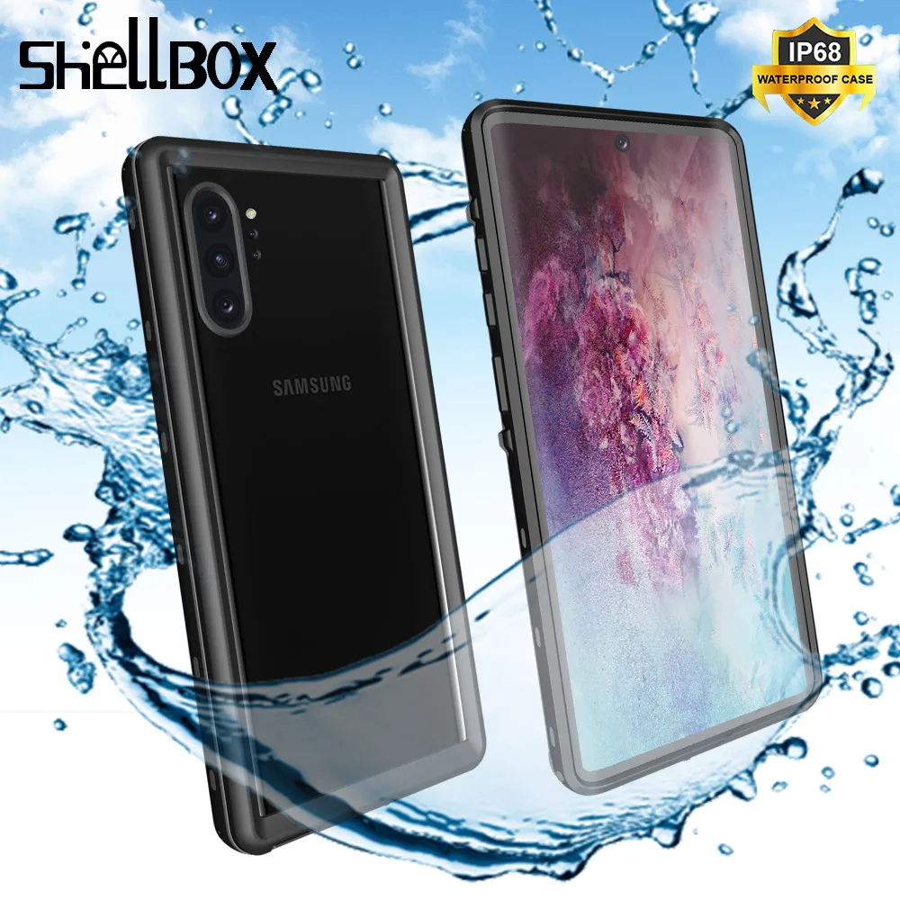 SHELLBOX водонепроницаемый чехол для samsung Galaxy Note10 Plus S10 противоударный чехол Прозрачный чехол для samsung Note 10 Pro Футляр для телефона
