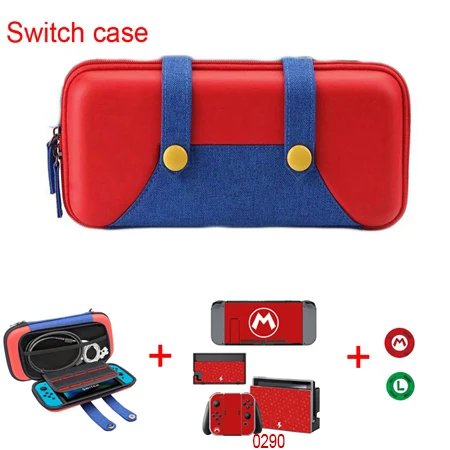 Bag with Sticker 2 Сумка для хранения Marios, Виниловая наклейка, протектор для Nintendo Switch, джойстик, колпачки для Nitendo Joy-Con - Цвет: Bag with Sticker 2