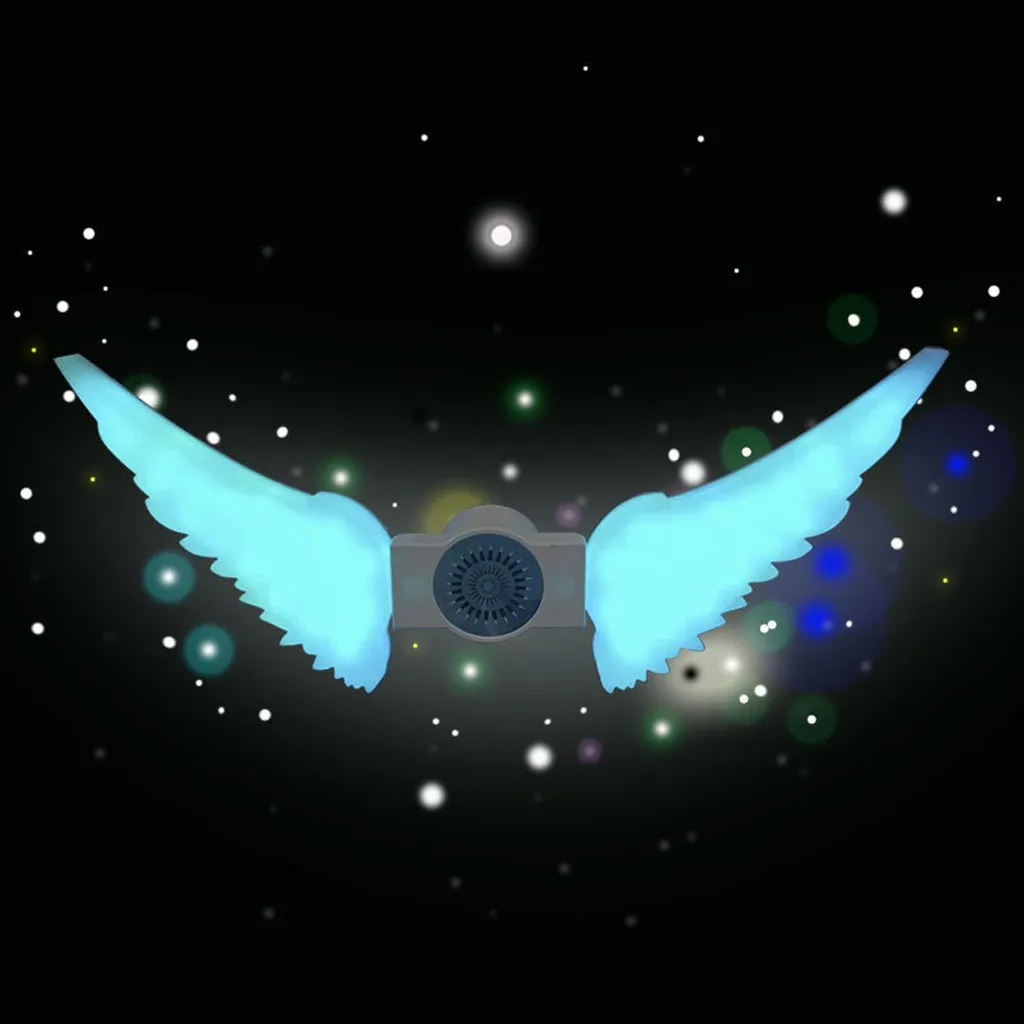 Bluetooth Speaker New Angel Wing 50W LED Bluetooth Music Bulb 13 Colors Wireless Speaker Bulb Two Leaf Foldable Speaker z1206