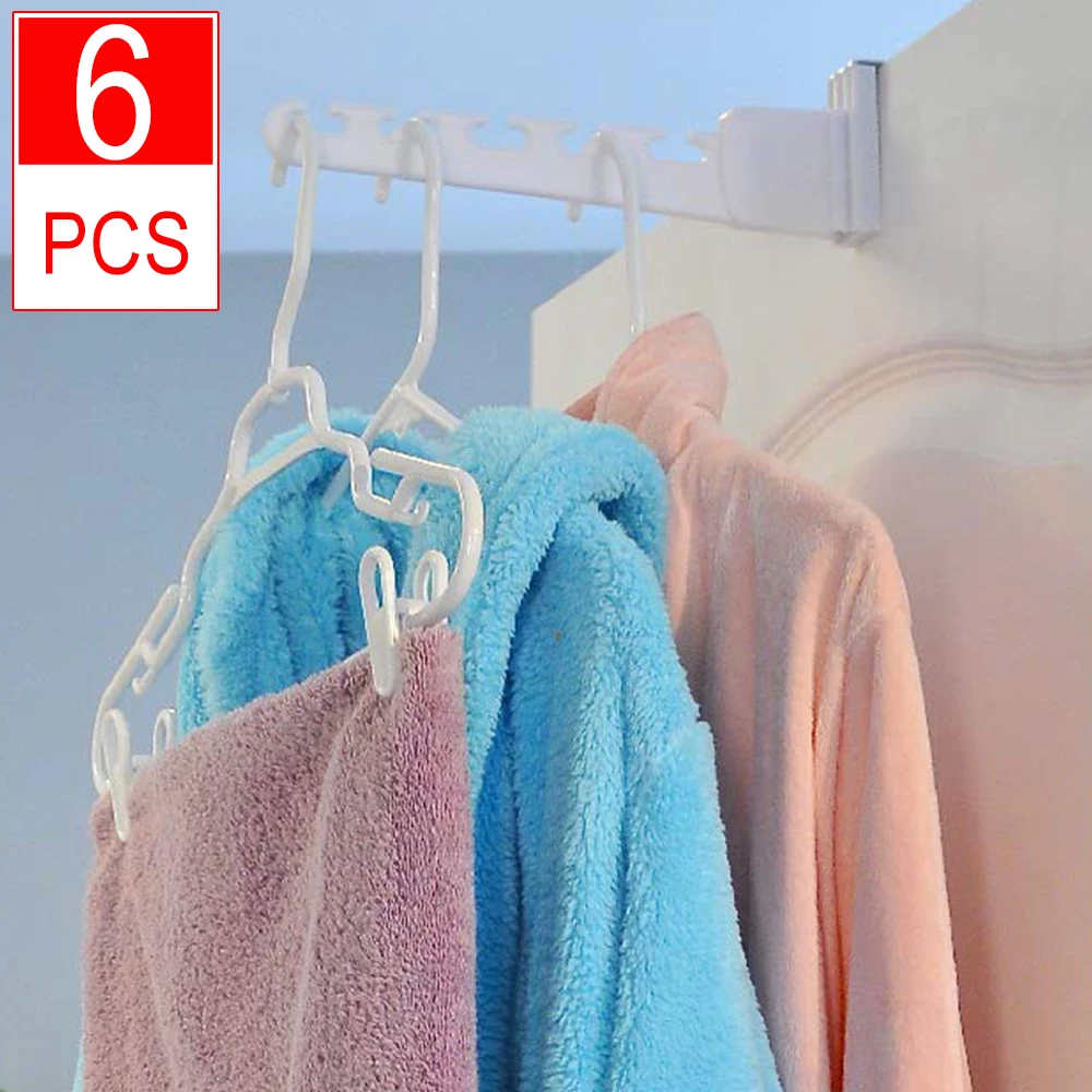 

6 Pack Over Door Hangers Multi-functional Door Hook Fitting Two Sized Doors for All Round the House TV Item