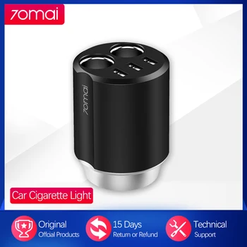 

70mai Car Cigarette Lighter Socket Pro 70mai USB Car Charger Multi Auto Power Adapter 70MAICar Plug splitter for P30 for Mi9