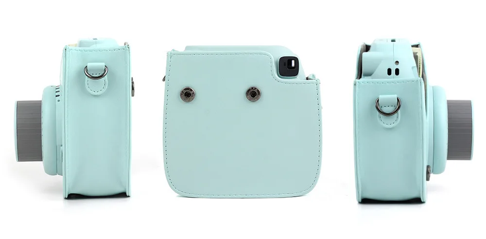 Чехол для Камеры моментальной печати для Fujifilm Instax Mini 8/Mini 9/8+ PU чехол Защитная крышка для камеры с ремешком Розовый Синий Зеленый