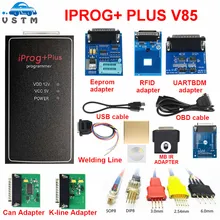 Iprog + mais adaptadores completos 777 iprog 3in1 iprog pro suporte immo + correção de quilometragem + airbag redefinir substituir carprog adaptadores completos