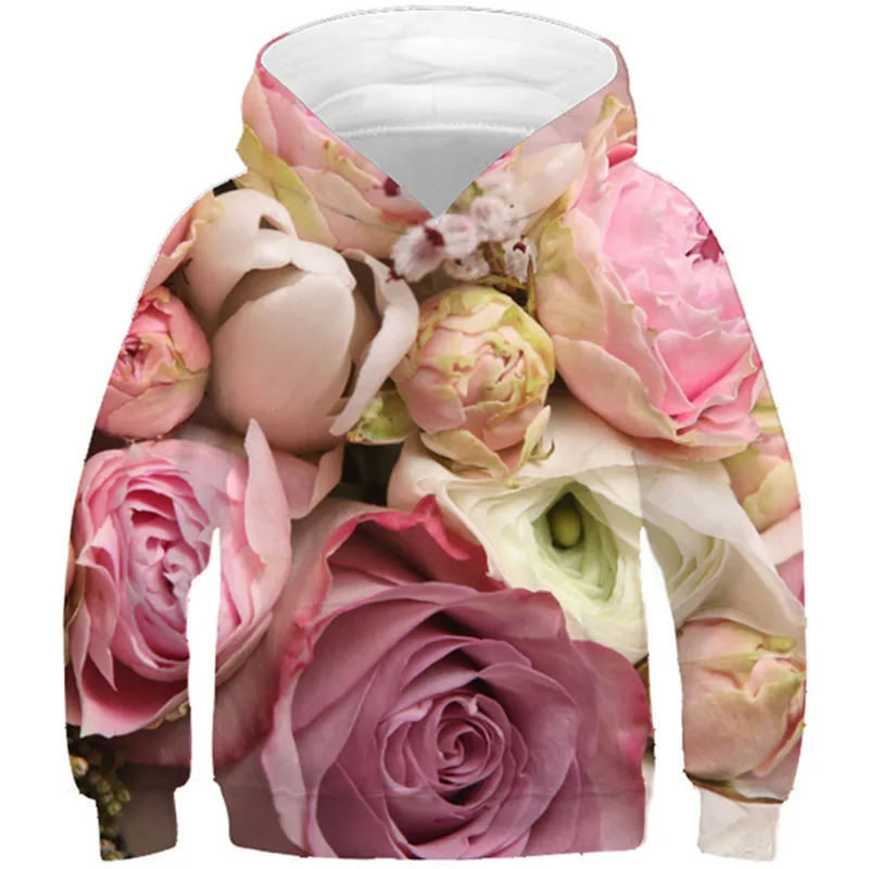 

Kids Fashion 3D Hoodies Flower Rose Panda Lion Snake Black Hole Printing Boys Girls Hooded Sweatshirts Children Pullover Clothes