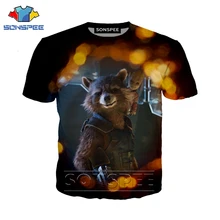 Аниме 3d печать игра футболка уличная ракета енот мультфильм для мужчин и женщин модная футболка Harajuku Детские рубашки homme футболка A187