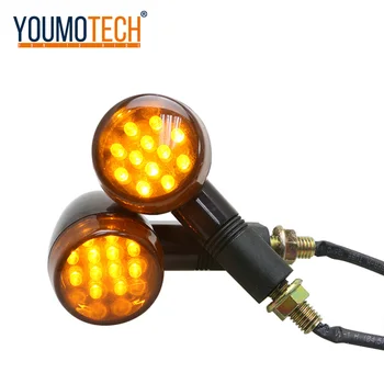 

Motorcycle Turn Signals Indicators Amber Black Bullet Turn Signal Light Lamp Blinkers For Scooter Motor For Harley