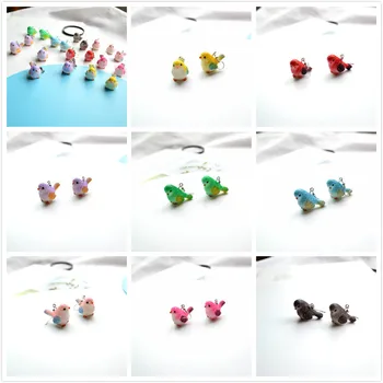 

Exclusive Design Creative DIY Resin Simulation Birdie Earrings Three Dimensional Stereoscopic Cute Sparrow Eardrop for Girls