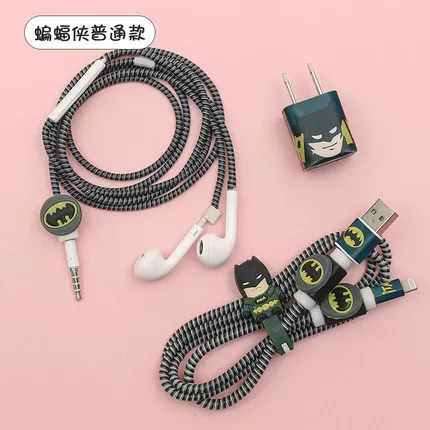 04 Мультфильм Мстители кабель протектор usb зарядка данных провод кабель защитная упаковка сумка Обертывание Для huawei P30 mate20 p20 - Цвет: 04