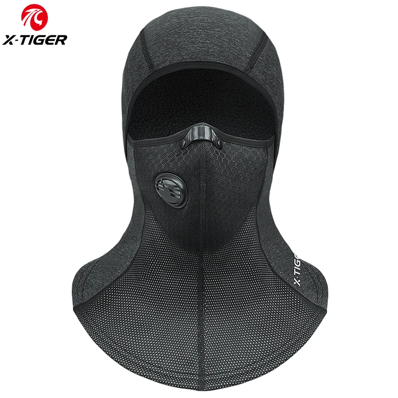 X-TIGER зимняя теплая маска для лица для велоспорта, лыжная маска, Термальный Флисовый Шарф, щит сноуборд, шапка для катания на коньках, велосипед, головной убор
