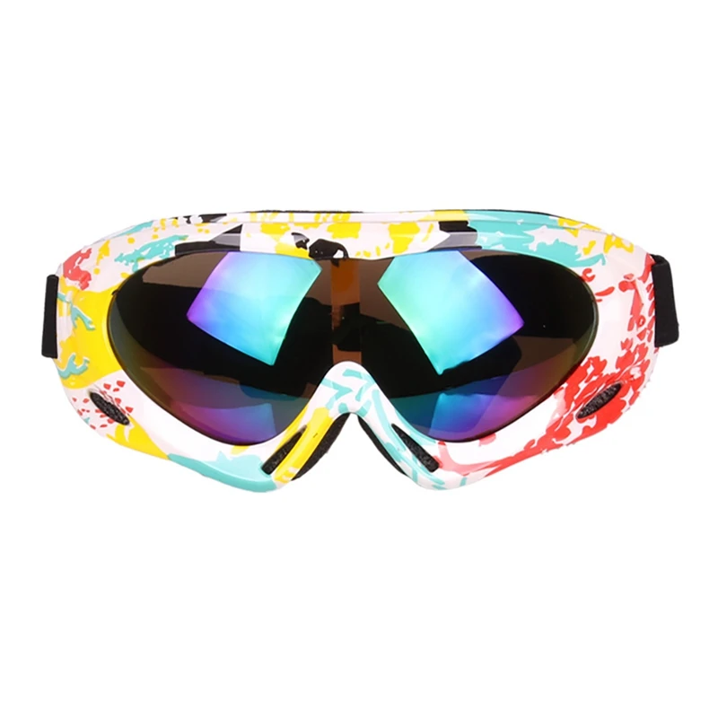 Лыжные очки для взрослых и детей, ветрозащитные, пыленепроницаемые, регулируемые, УФ 400, для активного отдыха, для альпинизма, спортивные защитные очки для сноуборда, очки - Цвет: YW